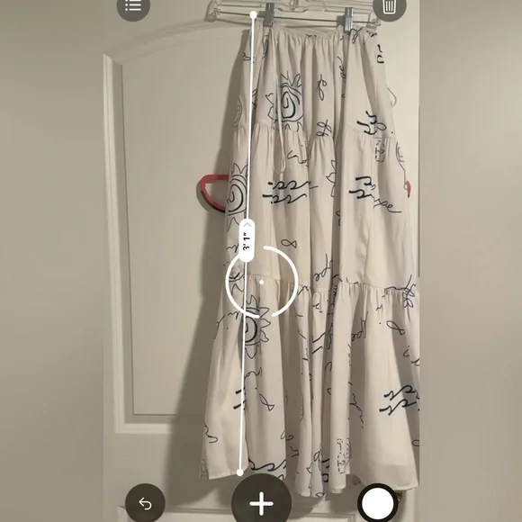 Elegant Cream Sun Print Maxi Dress - Picture 8 of 8